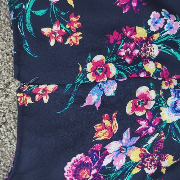 Dark Blue / Purple Floral Dress - Picture 4 of 6